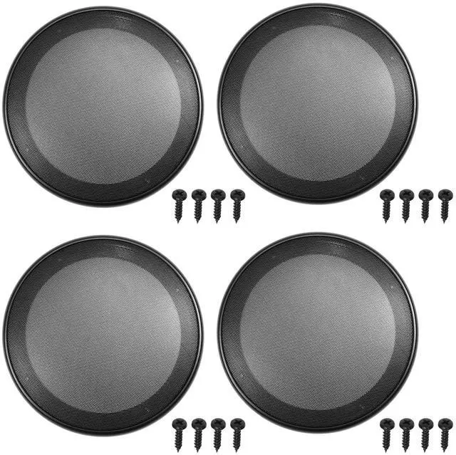 Main image of 4Pcs 6.5" Speaker Subwoofer Grill Cover, Metal Frame with Metal Mesh | Car Audio Speaker SubWoofer Waffle Grill Cover Guard Protector for Cabinets, Home Theater with Screws
