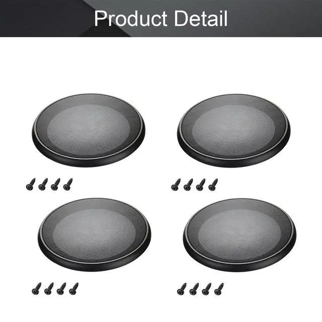 Alt view image 5 of 6 - 4Pcs 6.5" Speaker Subwoofer Grill Cover, Metal Frame with Metal Mesh | Car Audio Speaker SubWoofer Waffle Grill Cover Guard Protector for Cabinets, Home Theater with Screws