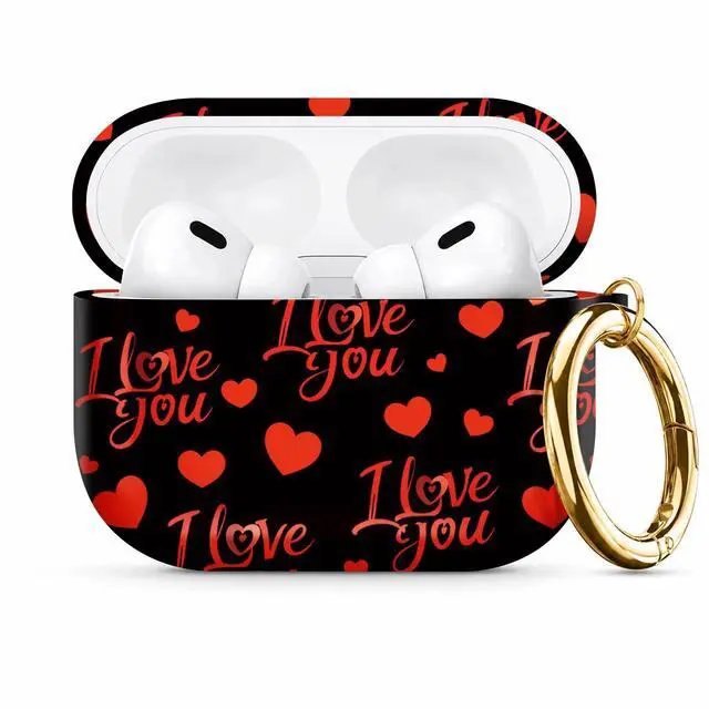 Main image of Compatible with AirPod Pro 3 Case 2025,Shockproof Protective Cover with Keychain,Multi-Theme Graphic Design Shell for Men Women,Ideal for Gym&Travel(I Love You Hearts)