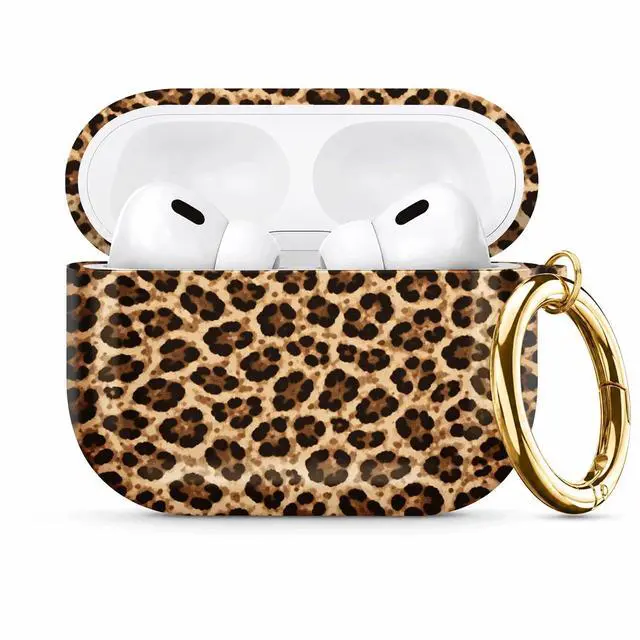 Main image of Compatible with AirPod Pro 3 Case 2025,Shockproof Protective Cover with Keychain,Multi-Theme Graphic Design Shell for Men Women,Ideal for Gym&Travel(Leopard Background Texture)