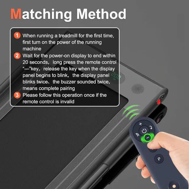 Alt view image 3 of 7 - Replacement for Bifanuo Walking Pad Remote Control, Compatible with Models TM001, TM006, TM008, TM009, TM008BK, GK-001 Under Desk Treadmill