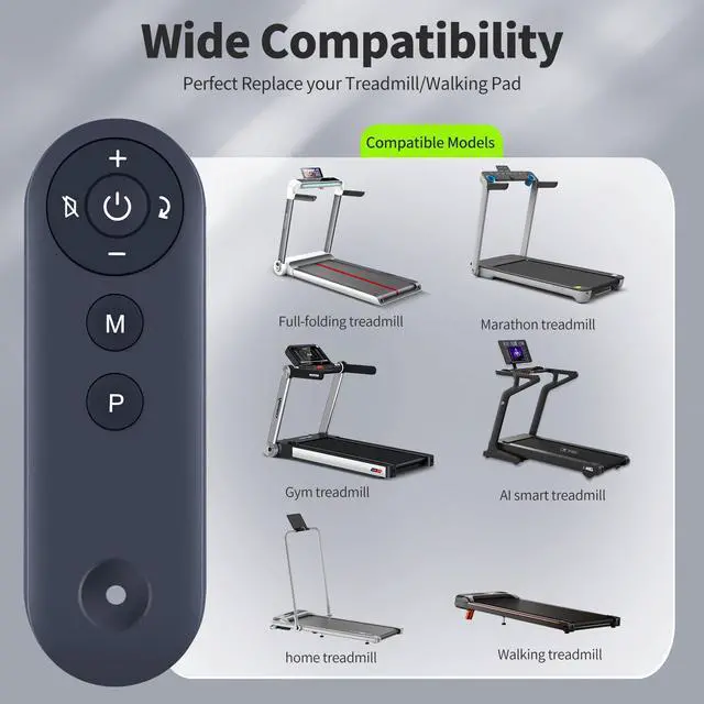 Alt view image 4 of 7 - Replacement for Bifanuo Walking Pad Remote Control, Compatible with Models TM001, TM006, TM008, TM009, TM008BK, GK-001 Under Desk Treadmill