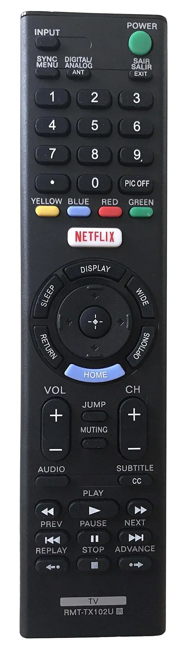 Alt view image 2 of 2 - Universal Remote Control for Sony TV KDL48R510C KDL-48R510C KDL40R510C KDL-40R510C KDL32R500C KDL-32R500C KDL40R550C KDL-40R550C KDL48R550C KDL-48R550C