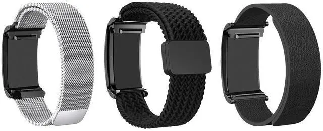 Main image of 3-Pack Bands Compatible with WHOOP 5.0 | Includes Magnetic Silicone Strap, Stainless Steel Mesh Loop & Woven Nylon Sports Wristband with Custom Adapters