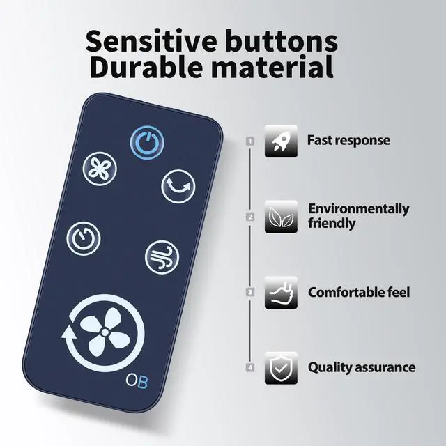 Alt view image 3 of 7 - Remote Control for OmniBreeze 3333004 Tower Fan 40 in Breeze DC2018