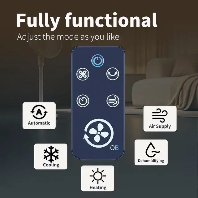 Alt view image 6 of 7 - Remote Control for OmniBreeze 3333004 Tower Fan 40 in Breeze DC2018
