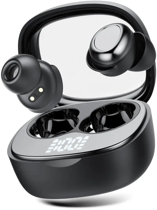 Main image of Sleep Ear Buds, True Wireless Earbuds, 2025 Ultra-Mini Bluetooth 5.4 Earbuds for Side Sleepers, 42H Play Hi-Fi Stereo 3D Bass Noise Cancelling Bluetooth headphones, USB C, IP7 Waterproof LED Earphones