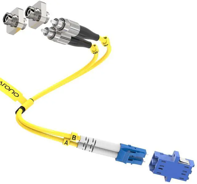 Main image of 0.7 ft LC to FC Fiber Optic Adapter Cable Singlemode Duplex Hybrid Mutual | Singlemode 9/125 LCFC duplex jumperbidirectional interconnectionsupports 1G100G transmission10km@1310nm/40km@1550nm