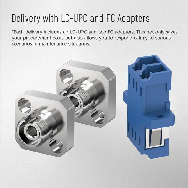 Alt view image 6 of 6 - 0.7 ft LC to FC Fiber Optic Adapter Cable Singlemode Duplex Hybrid Mutual | Singlemode 9/125 LCFC duplex jumperbidirectional interconnectionsupports 1G100G transmission10km@1310nm/40km@1550nm