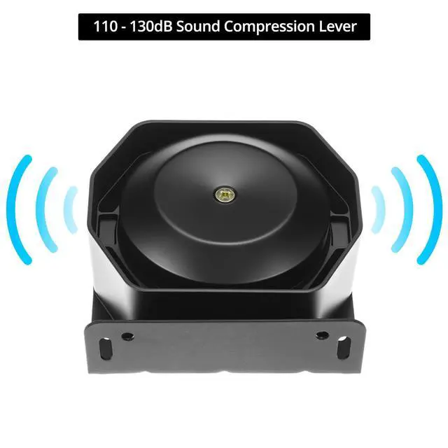 Alt view image 3 of 7 - 200W Siren Speaker 130dB Ultra Slim Octagon Compact Flat Horn, Heavy Duty Aluminum Housing PA System Speaker, 8 Ohm for Police, Fire & Truck Use1 Pack
