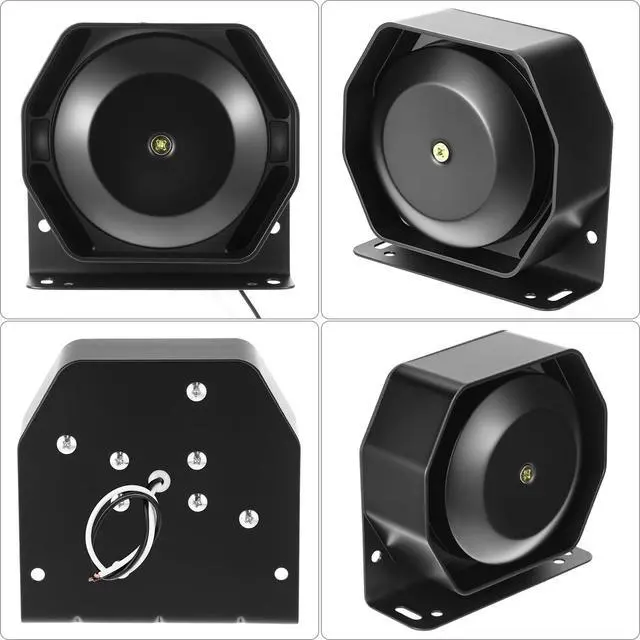 Alt view image 4 of 7 - 200W Siren Speaker 130dB Ultra Slim Octagon Compact Flat Horn, Heavy Duty Aluminum Housing PA System Speaker, 8 Ohm for Police, Fire & Truck Use1 Pack