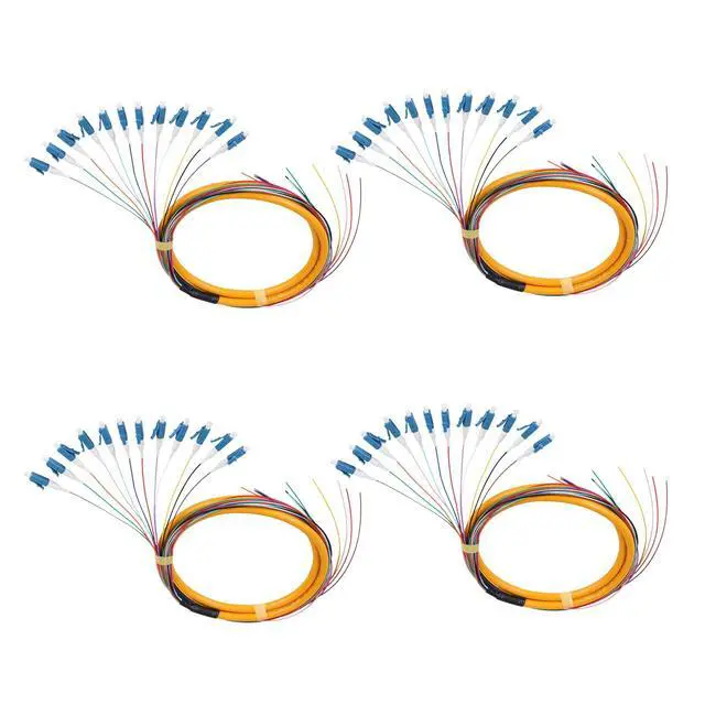Main image of 12 Strand LC/UPC OS2 Singlemode Fiber Optic Pigtail,4 Packs | 1.2m length, low loss, Singlemode Fiber Pigtail for Networks Communication System