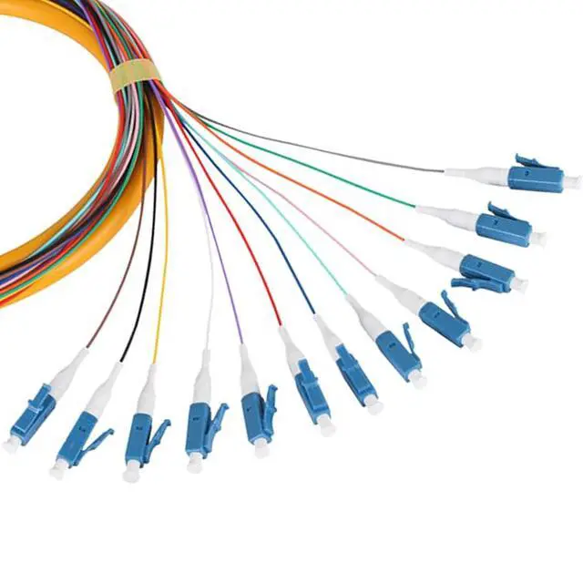 Alt view image 7 of 7 - 12 Strand LC/UPC OS2 Singlemode Fiber Optic Pigtail,4 Packs | 1.2m length, low loss, Singlemode Fiber Pigtail for Networks Communication System