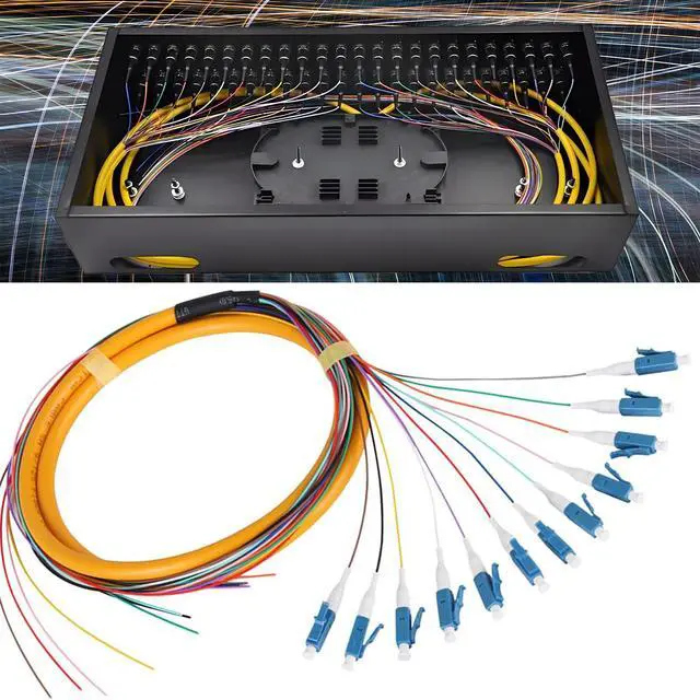 Alt view image 6 of 7 - 12 Strand LC/UPC OS2 Singlemode Fiber Optic Pigtail,4 Packs | 1.2m length, low loss, Singlemode Fiber Pigtail for Networks Communication System