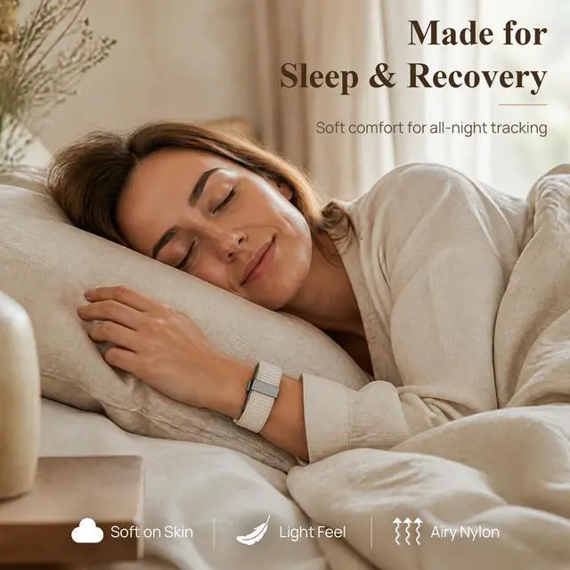 Alt view image 4 of 7 - 3 Pack Nylon Loop Bands for Hume Band Replacement Strap for Hume Band 1.0 | Hand Washable and Quick-drying, Soft Breathable Adjustable Wristband for Hume Health Band Fitness Tracker, Hook Loop Band
