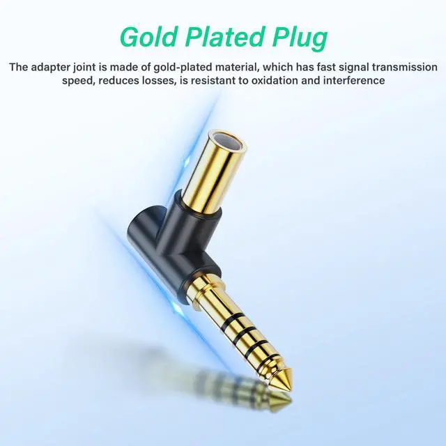 Alt view image 4 of 7 - 4.4mm to 3.5mm TRS Headphone Audio Adapter, Balanced Male to Stereo Female, HiFi Gold Plated Plug, Converter for Walkman DAP Headphone Amp