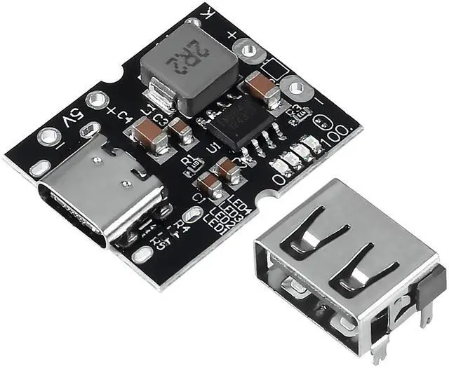 Alt view image 4 of 6 - 12PCS Type-C USB 5V 2A Boost Converter Step-Up Power Module Mobile Power Bank Accessories with Protection LED Indicator (Type-C No Welding)
