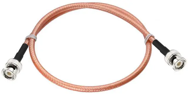 Main image of BNC Male to BNC Male Low Loss RG400 Coaxial Cable 1.6ft | for CB Amateur VHF UHF Ham Radio, Scanner Antenna, Oscilloscope Spectrum Analyzer
