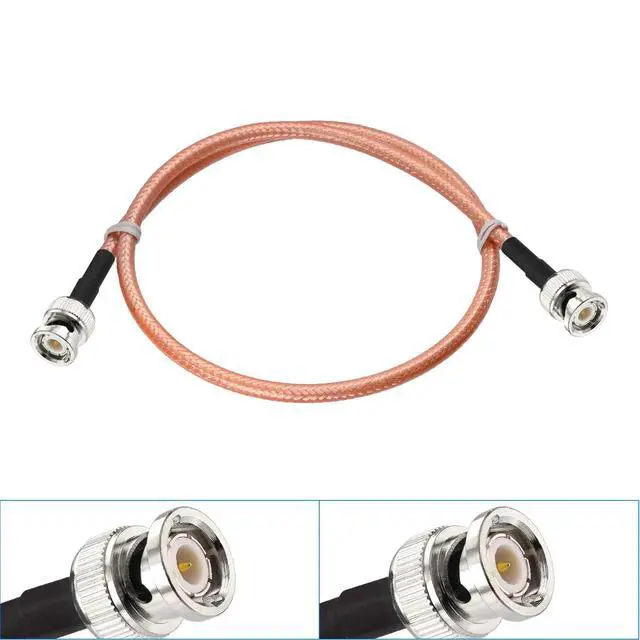 Alt view image 2 of 3 - BNC Male to BNC Male Low Loss RG400 Coaxial Cable 1.6ft | for CB Amateur VHF UHF Ham Radio, Scanner Antenna, Oscilloscope Spectrum Analyzer