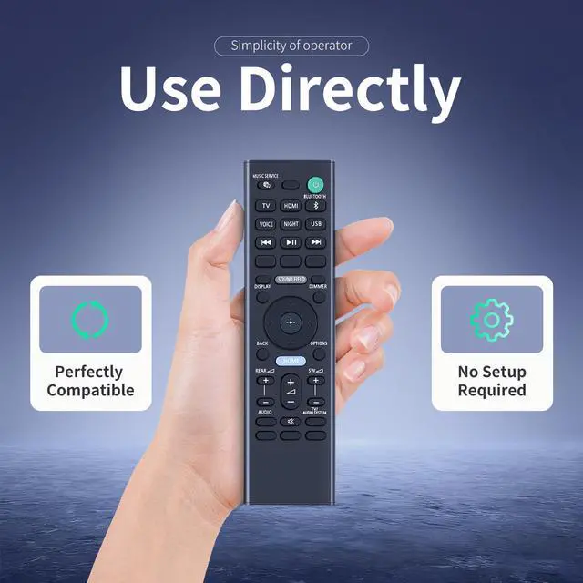 Alt view image 4 of 7 - RMT-AH510U Replacement Remote Control for Sony Soundbar Speaker HT-A5000