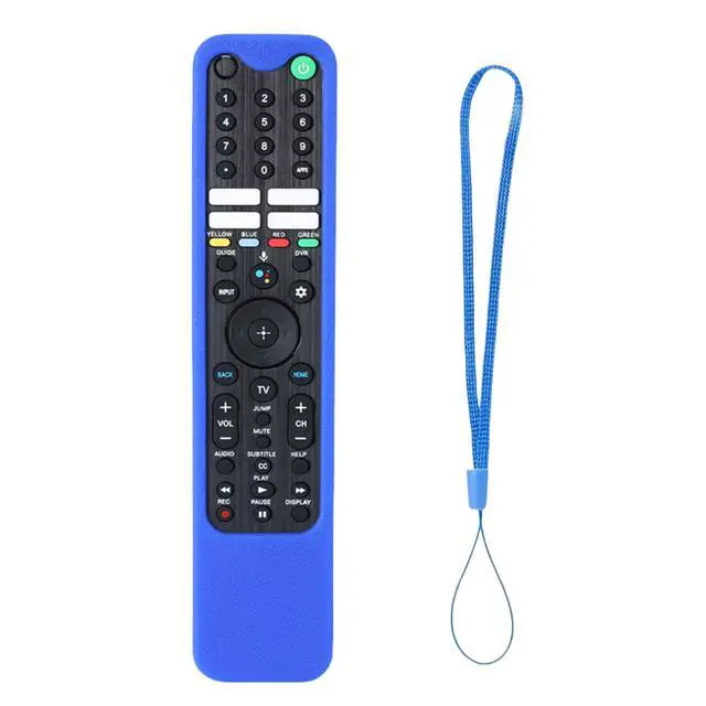 Alt view image 2 of 6 - Anti-Slip Remote Case for Sony TV RMF-TX621U RMF-TX520U RMF-TX500T RMF-TX621E RMF-TX520E Remote Controller Shockproof Washable Skin-Friendly Anti-Lost Remote Cover with Loop(Blue)