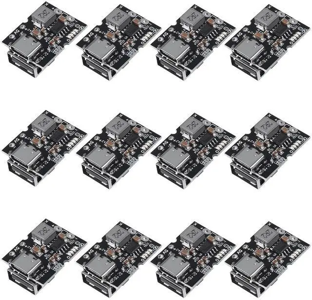 Main image of 12PCS Type-C USB 5V 2A Boost Converter Step-Up Power Module Mobile Power Bank Accessories with Protection LED Indicator (Type-C 5V 2A)