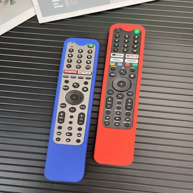 Alt view image 5 of 6 - Anti-Slip Remote Case for Sony TV RMF-TX621U RMF-TX520U RMF-TX500T RMF-TX621E RMF-TX520E Remote Controller Shockproof Washable Skin-Friendly Anti-Lost Remote Cover with Loop(Blue)