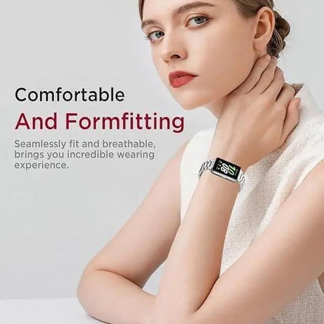 Alt view image 7 of 7 - Metal Strap for Samsung Galaxy Fit 3 Stainless Steel Bracelet Replacement Wristband