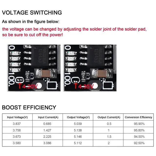 Alt view image 6 of 6 - 12PCS Type-C USB 5V 2A Boost Converter Step-Up Power Module Mobile Power Bank Accessories with Protection LED Indicator (Type-C 5V 2A)