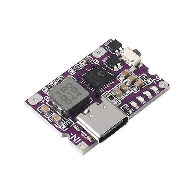Alt view image 3 of 6 - 4Pcs Type-C USB 5V 3.1A Boost Converter Step-Up Power Module IP5310 Mobile Power Bank Accessories with Switch LED Indicator (Type-C 3.1A)