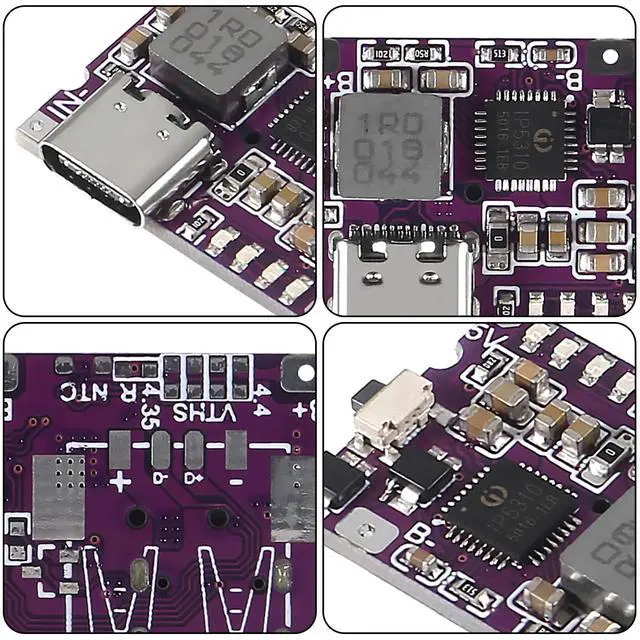 Alt view image 5 of 6 - 4Pcs Type-C USB 5V 3.1A Boost Converter Step-Up Power Module IP5310 Mobile Power Bank Accessories with Switch LED Indicator (Type-C 3.1A)
