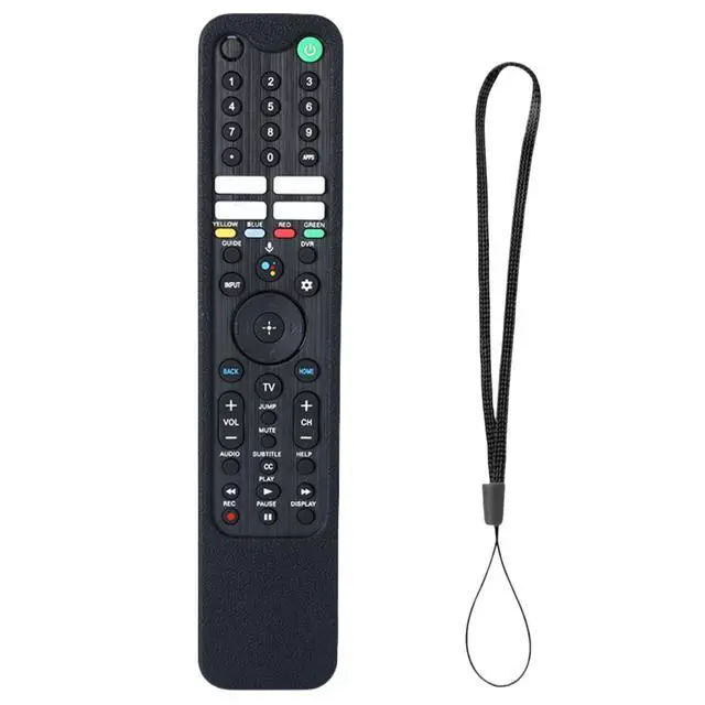 Alt view image 2 of 6 - Anti-Slip Remote Case for Sony TV RMF-TX621U RMF-TX520U RMF-TX500T RMF-TX621E RMF-TX520E Remote Controller Shockproof Washable Skin-Friendly Anti-Lost Remote Cover with Loop(Black)