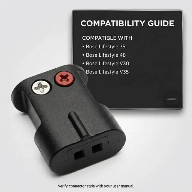 Alt view image 2 of 5 - AC-2 Bare Speaker Wire Adapter/Connector for Bare Speaker Wire to Connects for Bose Lifestyle, Acoustimass Series V or Newer Speakers (Black)