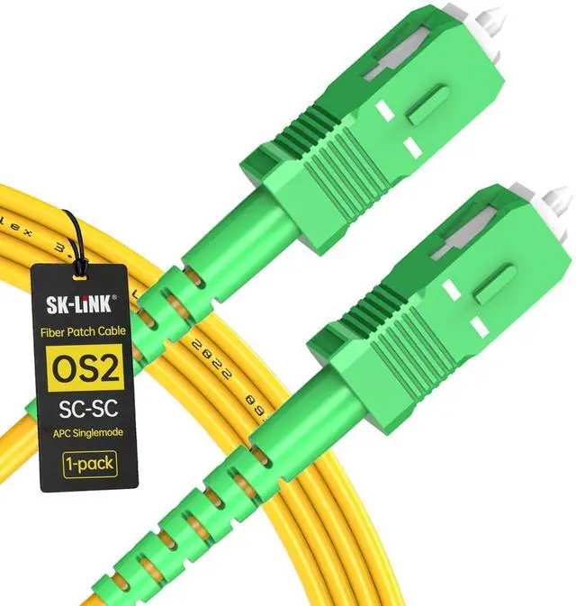 Main image of OS2 LSZH SC to SC APC Fiber Optic Patch Cord 5m/16.4ft | Single Mode 9/125m patch cable, Fiber Jumper Cord for FTTH, GPON, CATV, telecom and fiber network
