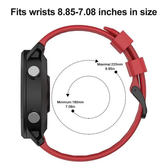 Alt view image 6 of 7 - 22mm Watch Band for Garmin Forerunner 955 745 945 965 935/Fenix 5 6
