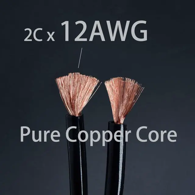 Alt view image 2 of 6 - 2pack 6ft feet 12awg Premium Heavy Duty Braided Wire Dual Banana to Banana Gold Plated Plug Speaker Cable OFC Oxygen-Free Copper