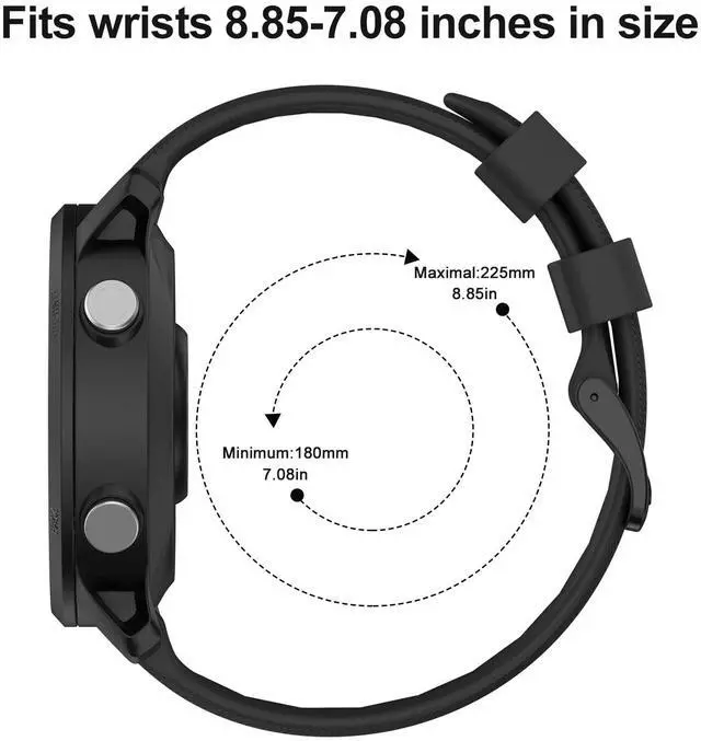 Alt view image 6 of 7 - 22mm Watch Band for Garmin Forerunner 955 745 945 965 935/Fenix 5 6
