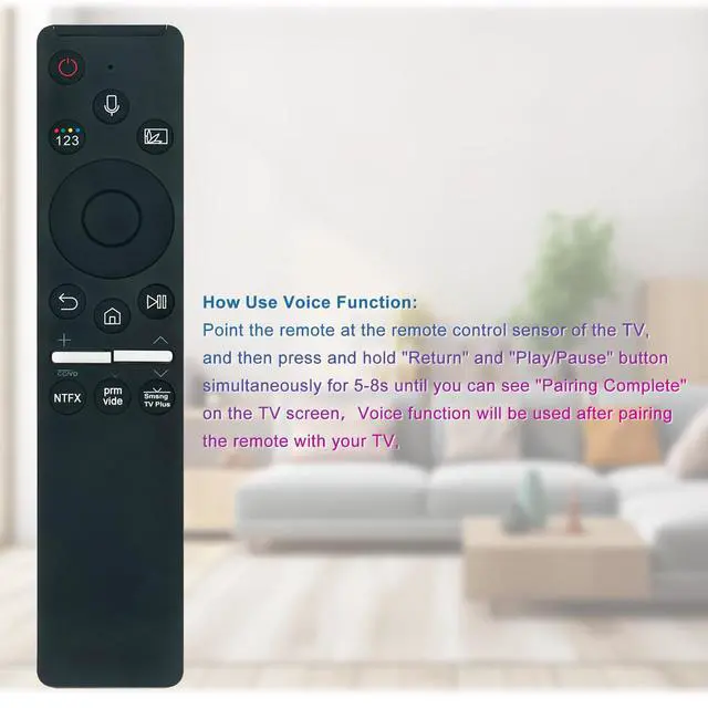 Alt view image 5 of 7 - BN59-01330A Replace Voice Remote Control fit for Samsung TV QN50Q6DTAF | QN32LS03TBFXZA QN43Q60TBFXZA QN49Q8DTAFXZA QN50Q60TAF QN58Q60TAFXZA QN65Q60TAFXZA QN75Q60TAF QN82Q6DTAF QN85Q60TAF BN5901330A