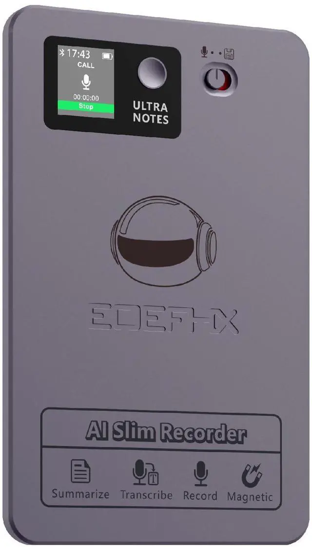 Main image of AI Voice Recorder, Transcribe & Summarize with Deep AI Analysis, Support 152 Languages, App Control, AI Noise Cancellation, Upgraded Built-in MagSafe, 64GB Audio Recorder, Lectures, Call
