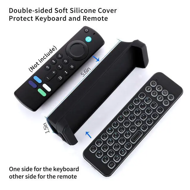 Alt view image 3 of 6 - Mini Bluetooth Keyboard Wireless with Remote Case | For Amazon Firestick, Fire TV Stick /4K/Lite/Cube, Fire TV 3rd Gen, Echo Show 15