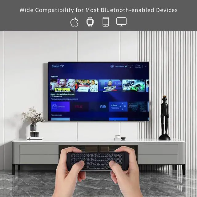 Alt view image 2 of 6 - Mini Bluetooth Keyboard Wireless with Remote Case | For Amazon Firestick, Fire TV Stick /4K/Lite/Cube, Fire TV 3rd Gen, Echo Show 15