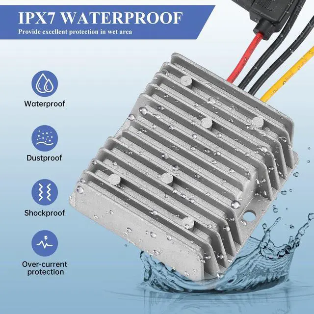 Alt view image 6 of 7 - 20-60V to 12V20A 240W Waterproof DC/DC Step Down Converter | Step Down Module, for Car, Truck, LED and ToolsStep Down Power Transformer
