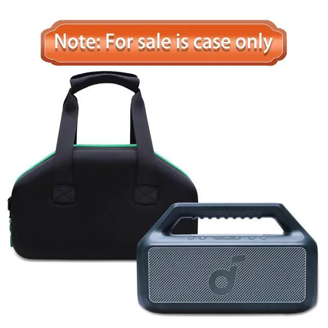 Alt view image 6 of 6 - LTGEM Case for Soundcore Boom 2 by Anker Speaker, Green+Blue Trim | Portable Speaker Protection Bag