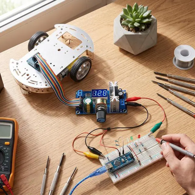 Alt view image 4 of 7 - Adjustable Voltage Regulator,LM317 Adjustable Voltage Regulator Power Supplement Board Digital Voltage Display