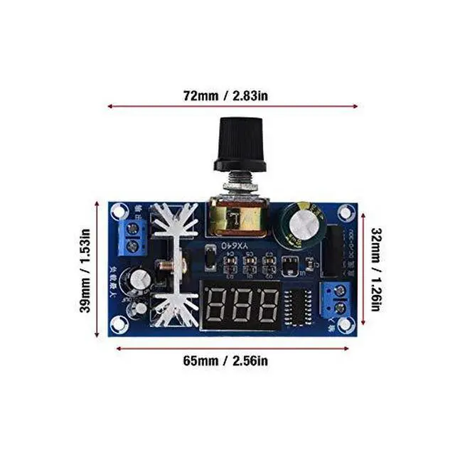 Alt view image 7 of 7 - Adjustable Voltage Regulator,LM317 Adjustable Voltage Regulator Power Supplement Board Digital Voltage Display