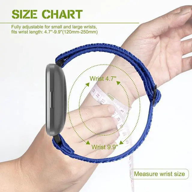 Alt view image 3 of 7 - 5 Pack Adjustable Elastic Watch Band Compatible with Fitbit Versa 2 Band Women Men, Soft Loop Stretchy Nylon Sport Straps Replacement Wristbands