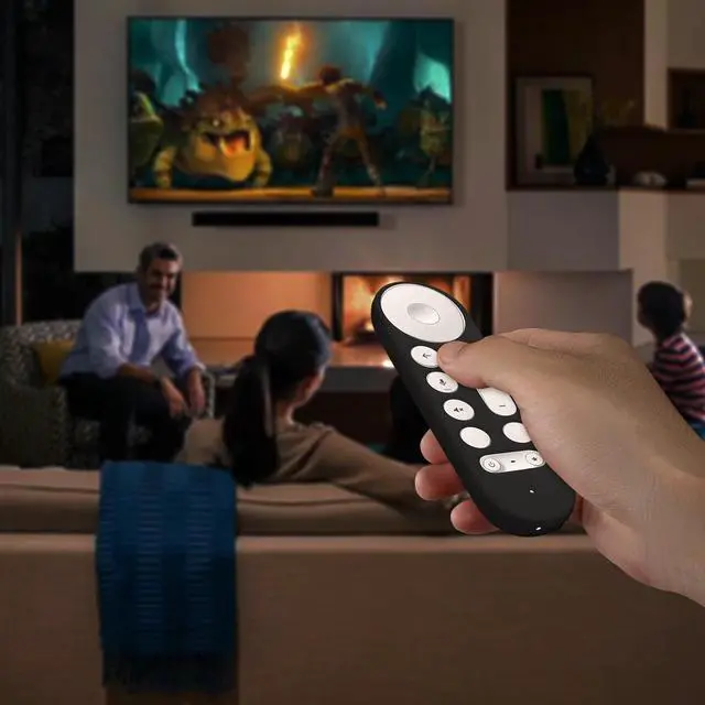 Alt view image 6 of 7 - Remote Cover Set Compatible with Google TV Streamer 4K - Remote and Device Case 2 Piece Set - Black