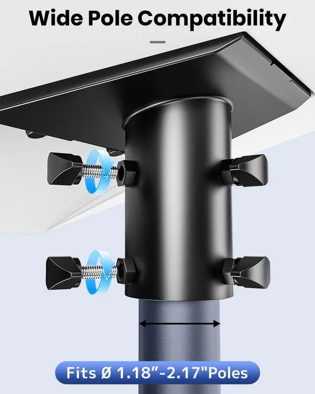 Alt view image 2 of 6 - Starlink 4/4X/Gen 3 Pipe Adapter, Starlink Pole Mount Fits 1 to 2.1 Poles | Tool Free Installation,Starlink Roof Mount Thick Coating, Waterproof, RustProof, HeavyDuty & Durable