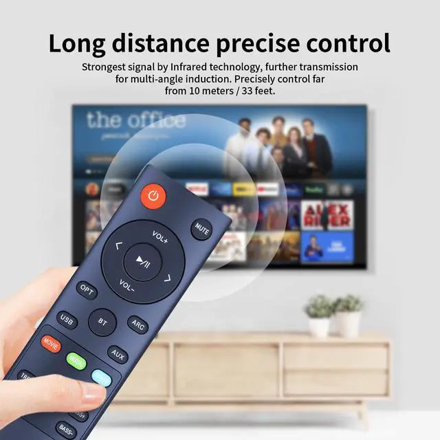 Alt view image 3 of 6 - Replacement Soundbar Remote Control for Norcent BYL Bestisan MEGACRA Soundbar Speaker Home Theater System, Compatible with Sound Bar ST09 ST08 SG02 SQ03 SG08 S6520 S8520, MB-3221NS MB-3220 MB-2521