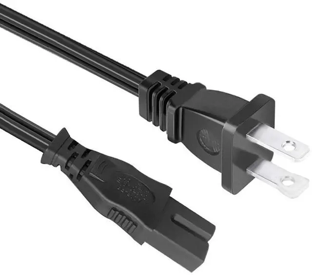 Alt view image 5 of 5 - 2 Prong 8.2Ft AC Power Cable Cord Replacement for Vizio E500I-A1 TV | Replacement for Vizio E701I-A3, E390I-A1, E55-C2, E320-B2, E60-C3, E65-C3, E70-C3, E320B2, E390-B0, E320i-B1, E390iB1 TV